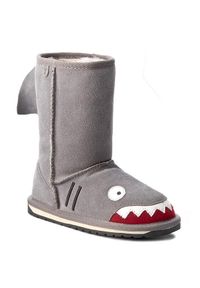 EMU Australia Śniegowce Little Creatures Shark K10589 Szary. Kolor: szary. Materiał: skóra