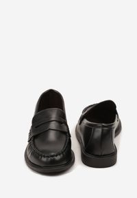 Born2be - Czarne Marszczone Mokasyny Vices z Wkładką ze Skóry Naturalnej Nestia. Okazja: na spotkanie biznesowe, do pracy, na co dzień. Kolor: czarny. Materiał: skóra. Styl: biznesowy, casual, elegancki #3