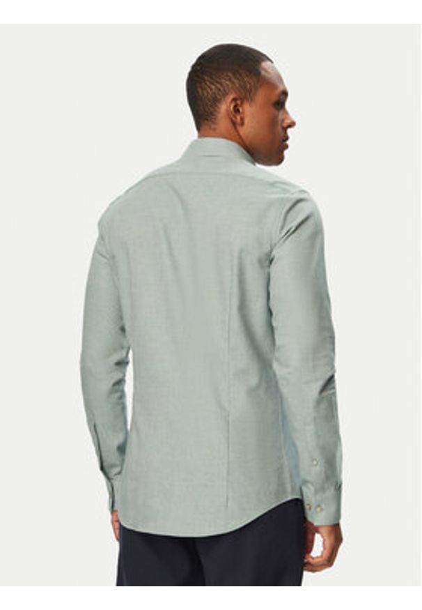 Calvin Klein Koszula LV019EU148 Zielony jasny Slim Fit. Kolor: zielony. Materiał: bawełna