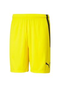 Puma - Męskie Spodenki TeamLIGA. Kolor: żółty. Sport: turystyka piesza