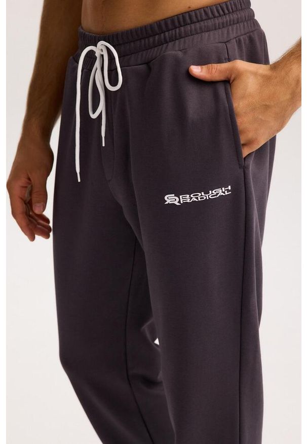 ROUGH RADICAL - Męskie spodnie dresowe sportowe Rough Radical Cotton Active Joggers. Kolor: szary. Materiał: dresówka