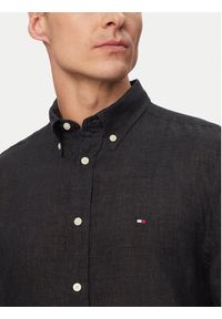 TOMMY HILFIGER - Tommy Hilfiger Koszula MW0MW41530 Czarny Regular Fit. Kolor: czarny. Materiał: len #5