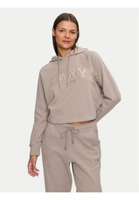 DKNY Sport Bluza DP4T9811 Beżowy Regular Fit. Kolor: beżowy. Materiał: bawełna. Styl: sportowy