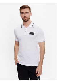 EA7 Emporio Armani Polo 3RPF24 PJ5SZ 1100 Biały Regular Fit. Typ kołnierza: polo. Kolor: biały. Materiał: bawełna