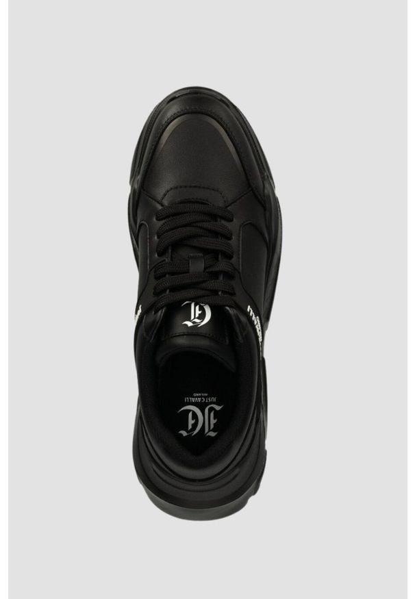 Just Cavalli - JUST CAVALLI Czarne sneakersy Fondo Casper, Rozmiar 43. Kolor: czarny