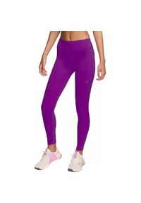 Legginsy Sportowe Damskie Nike Performance Dri-fit. Kolor: fioletowy. Technologia: Dri-Fit (Nike). Sport: fitness