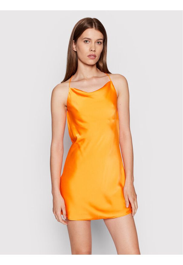 only - ONLY Sukienka koktajlowa Primrose 15260129 Pomarańczowy Regular Fit. Kolor: pomarańczowy. Materiał: syntetyk. Styl: wizytowy