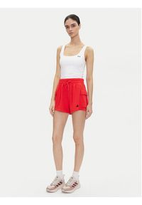 Adidas - adidas Szorty sportowe Essentials Small Logo JC5704 Czerwony Loose Fit. Kolor: czerwony. Materiał: bawełna, syntetyk #3
