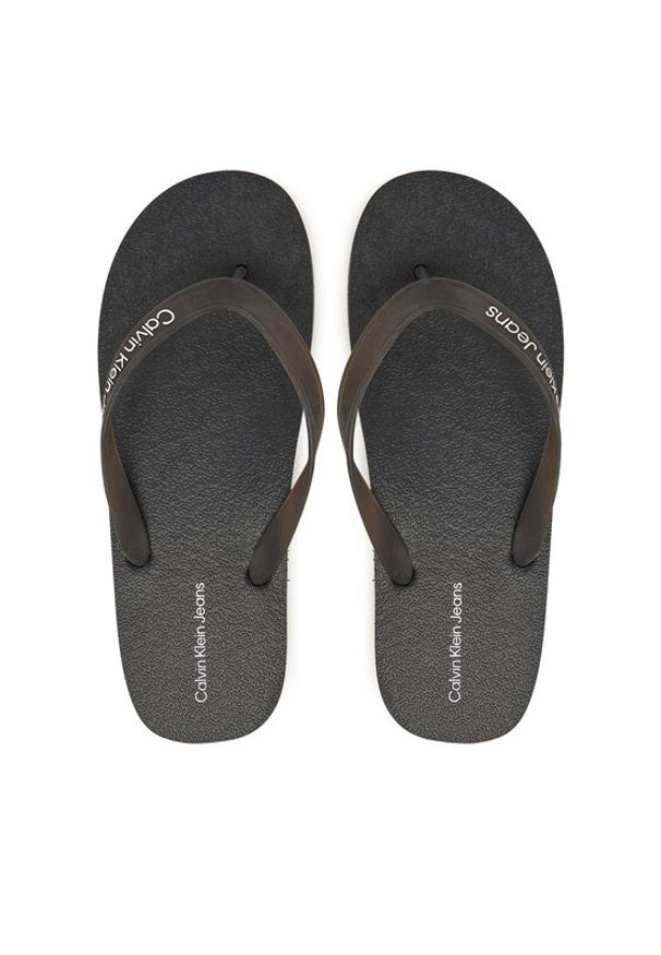 Calvin Klein Jeans Japonki Thong+ Tpu YM0YM01265 Czarny. Kolor: czarny. Materiał: syntetyk