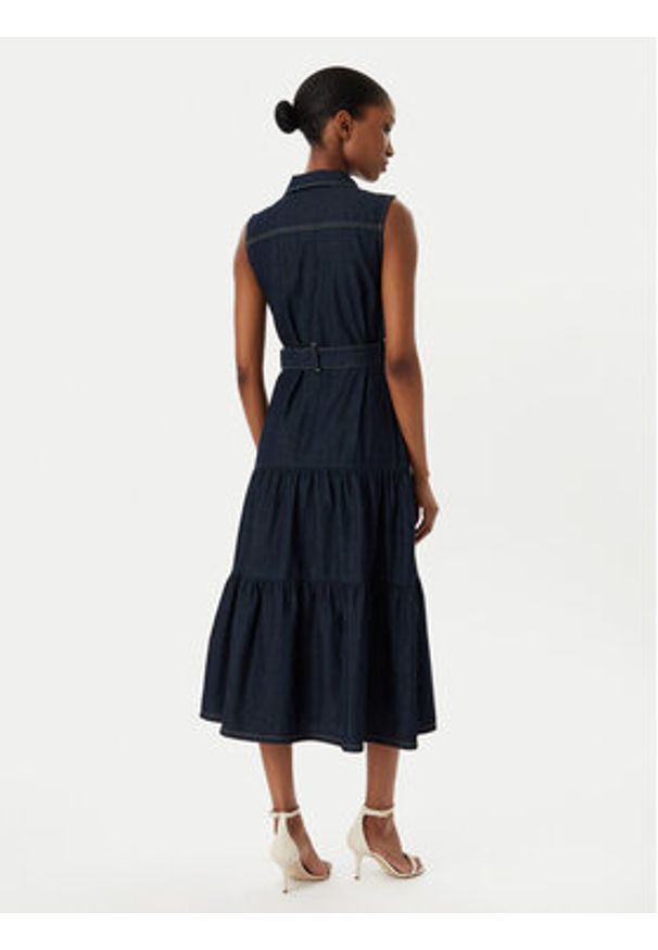 Morgan Sukienka jeansowa 251-RNAUTICA Granatowy Regular Fit. Kolor: niebieski. Materiał: bawełna