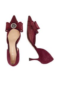 Eva Minge Szpilki EO-AVA-78096-202 Bordowy. Kolor: czerwony. Materiał: zamsz, skóra. Obcas: na szpilce #4