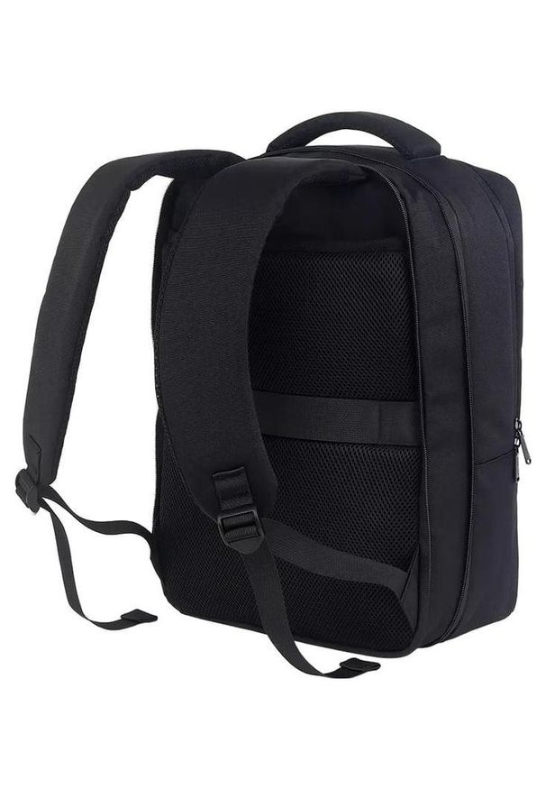 CANYON - Plecak Canyon BPE-5 15.6'' czarny. Kolor: czarny. Materiał: materiał. Wzór: paski. Styl: elegancki, casual