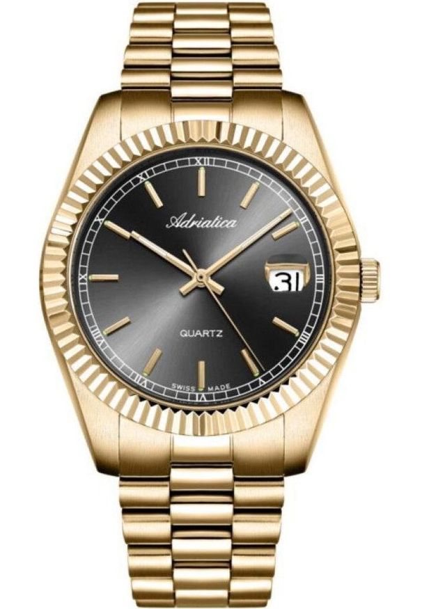 Zegarek męski Adriatica A1090.1116Q złoty. Kolor: złoty