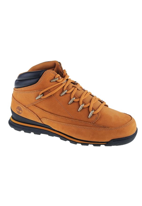Buty zimowe męskie, Timberland Euro Rock Mid Hiker. Kolor: wielokolorowy, brązowy. Materiał: guma, skóra, tkanina, zamsz, materiał, syntetyk. Sezon: zima