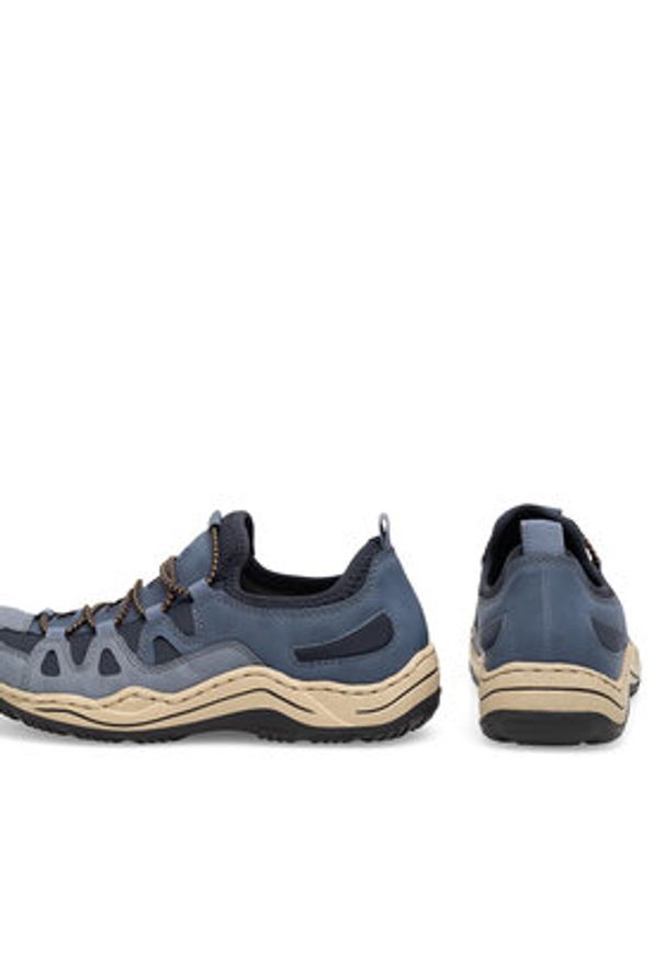 Rieker Półbuty L0546-14 Niebieski. Kolor: niebieski. Materiał: syntetyk