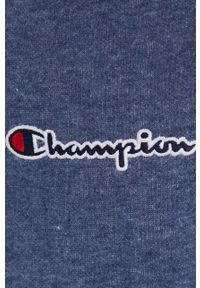 Champion spodnie 217067 męskie kolor granatowy z aplikacją. Kolor: niebieski. Materiał: włókno, dzianina. Wzór: aplikacja #2