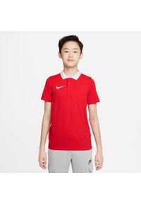 Koszulka treningowa męska Nike Drifit Park. Typ kołnierza: polo. Kolor: czerwony, wielokolorowy. Sport: piłka nożna #1