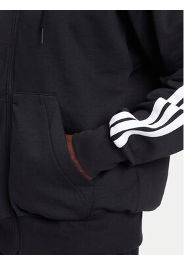 Adidas - adidas Bluza Essentials 3-Stripes JD1870 Czarny Regular Fit. Kolor: czarny. Materiał: bawełna, syntetyk