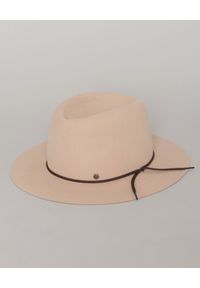 MAISON MICHEL PARIS - Beżowy kapelusz Andre. Kolor: beżowy. Materiał: materiał. Wzór: aplikacja #4