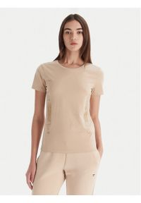 EA7 Emporio Armani T-Shirt 7W000521 AF12503 U1046 Beżowy Regular Fit. Kolor: beżowy. Materiał: bawełna