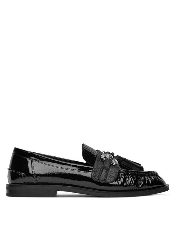 Eva Minge Loafersy PETUNIA-V1792-335-1 Czarny. Kolor: czarny. Materiał: lakier, skóra