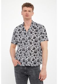 Karl Lagerfeld - Koszula męska lniana z krótkimi rękawami KARL LAGERFELD. Materiał: len. Długość rękawa: krótki rękaw. Długość: krótkie #1