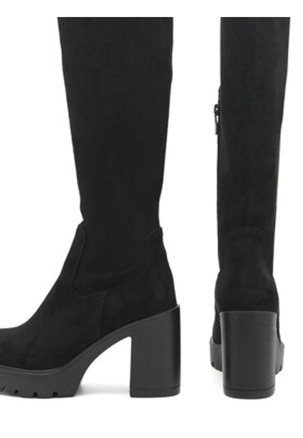 DeeZee Kozaki WS19343-01 Czarny. Kolor: czarny. Materiał: materiał