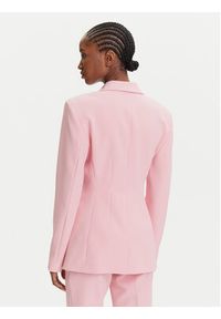 Hugo - HUGO Marynarka Asmalla-1 50533901 Różowy Slim Fit. Kolor: różowy. Materiał: syntetyk #10