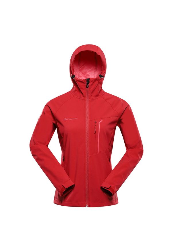 ALPINE PRO - Kurtka softshell damska Alpine Pro Esprita. Kolor: czerwony. Materiał: softshell. Sport: turystyka piesza
