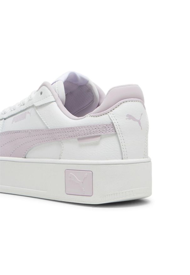 Puma - Młodzieżowe sneakersy Carina Street PUMA White Grape Mist Purple. Kolor: biały, wielokolorowy, fioletowy. Materiał: skóra. Sezon: lato
