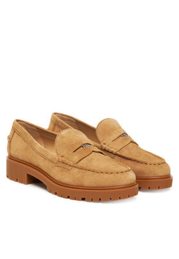 Lauren Ralph Lauren - LAUREN RALPH LAUREN Loafersy Marli 802974357001 Brązowy. Kolor: brązowy. Materiał: skóra, zamsz