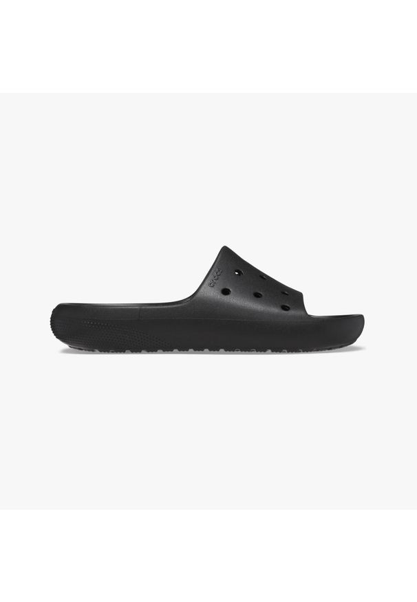 Klapki plażowe dla dorosłych Crocs Classic Slide V2. Okazja: na plażę. Kolor: czarny. Styl: sportowy