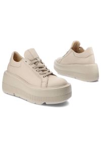 Beżowe Sneakersy Armodo Buty Na Platformie. Okazja: na spacer. Kolor: beżowy. Obcas: na platformie. Wysokość obcasa: średni. Sport: turystyka piesza #3