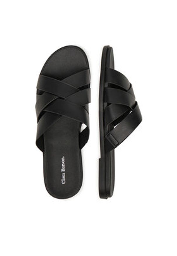 Clara Barson Klapki WS2520-03 Czarny. Kolor: czarny. Materiał: materiał