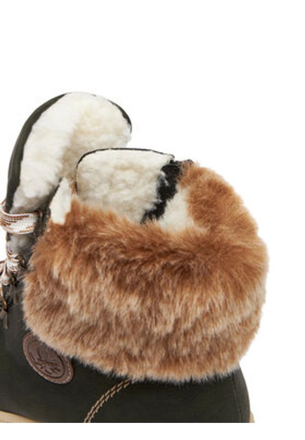 Rieker Trzewiki CEO-X8647-54 Zielony. Kolor: zielony. Materiał: materiał