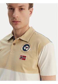 Napapijri Polo E-Reflect NP0A4H4B Écru Relaxed Fit. Typ kołnierza: polo. Materiał: bawełna #4