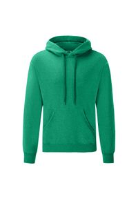 FRUIT OF THE LOOM - Męska Klasyczna Bluza Z Kapturem. Typ kołnierza: kaptur. Kolor: zielony