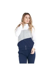 LEONE 1947 APPAREL - Damski kombinezon Live in Colors, zapinany na zamek i ze stójką. Kolor: szary. Materiał: tkanina, dresówka. Sport: fitness