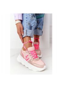 Damskie Sportowe Buty Na Platformie Lu Boo Różowe wielokolorowe. Kolor: wielokolorowy, różowy. Obcas: na platformie #4