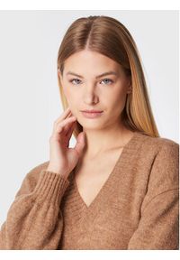 Sisley Sweter 109RM400A Brązowy Oversize. Kolor: brązowy. Materiał: syntetyk #5