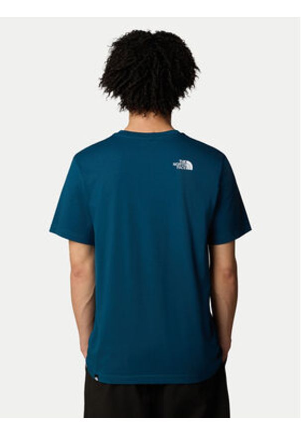 The North Face T-Shirt Simple Dome NF0A87NG Granatowy Regular Fit. Kolor: niebieski. Materiał: bawełna, syntetyk