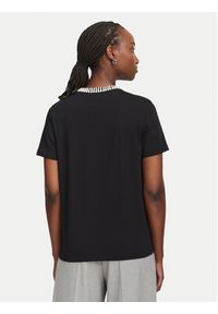 Karl Lagerfeld - KARL LAGERFELD T-Shirt B3W17057 Czarny Regular Fit. Typ kołnierza: dekolt w karo. Kolor: czarny. Materiał: bawełna #5