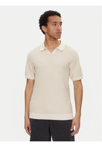 Jack & Jones - Jack&Jones Polo Ceaston 12273012 Beżowy Regular Fit. Typ kołnierza: polo. Kolor: beżowy. Materiał: bawełna
