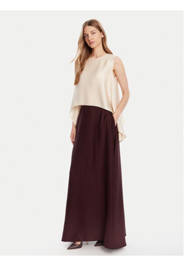 Rinascimento Spódnica trapezowa CFC0125080003 Bordowy Regular Fit. Kolor: czerwony. Materiał: syntetyk