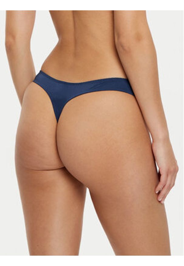 Hunkemöller Stringi Marine 206319 Granatowy. Kolor: niebieski. Materiał: syntetyk