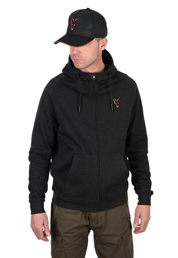 FOX - Bluza Wędkarska Z Kapturem Fox Collection Lw Hoody Black/Orange. Typ kołnierza: kaptur. Kolor: wielokolorowy