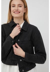 Vero Moda kurtka jeansowa damska kolor czarny przejściowa. Okazja: na co dzień. Kolor: czarny. Materiał: jeans. Wzór: gładki. Styl: casual #4