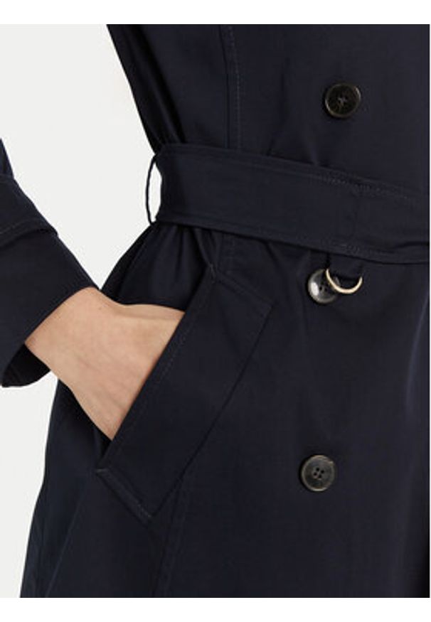 Marella Trencz Roseto 2513021021 Granatowy Regular Fit. Kolor: niebieski. Materiał: bawełna