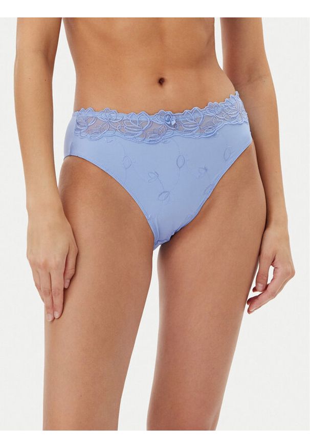 Hunkemöller Figi klasyczne z wysokim stanem Diva 301190 Błękitny. Stan: podwyższony. Kolor: niebieski. Materiał: syntetyk