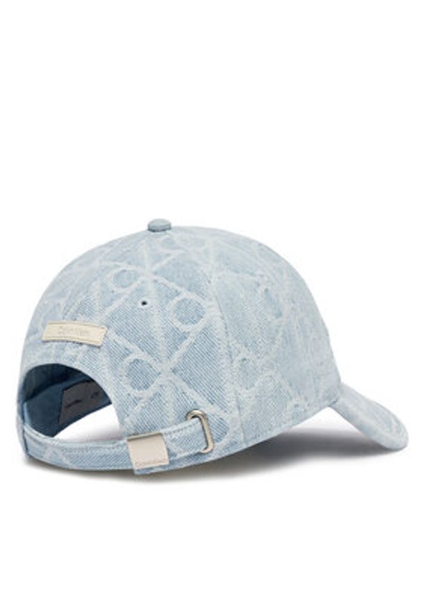 Calvin Klein Czapka z daszkiem Aop Jacquard Denim Bb Cap LV04F5069G Niebieski. Kolor: niebieski. Materiał: bawełna
